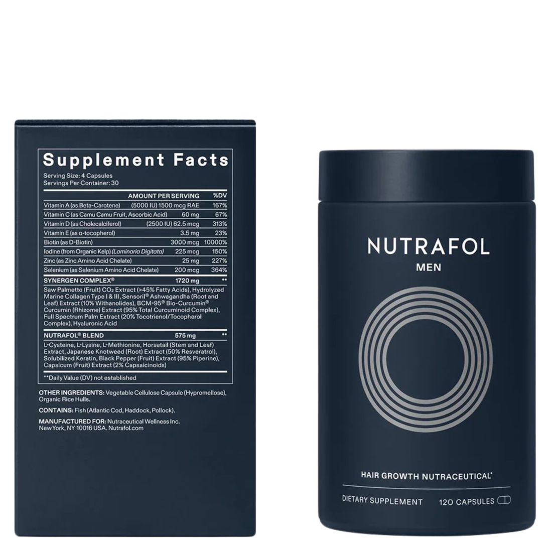 Nutrafol Men's Hair Growth Supplements 120 Capsules - 1 Month Supply