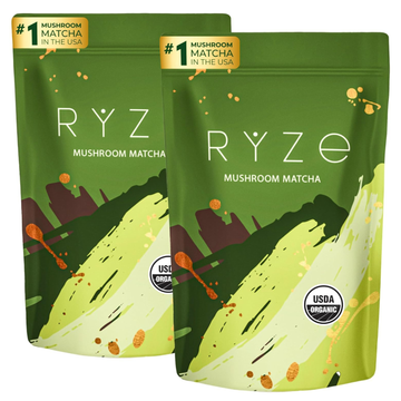 RYZE Mushroom Matcha for Energy 6.35 fl oz. 30 servings (2 Pack)