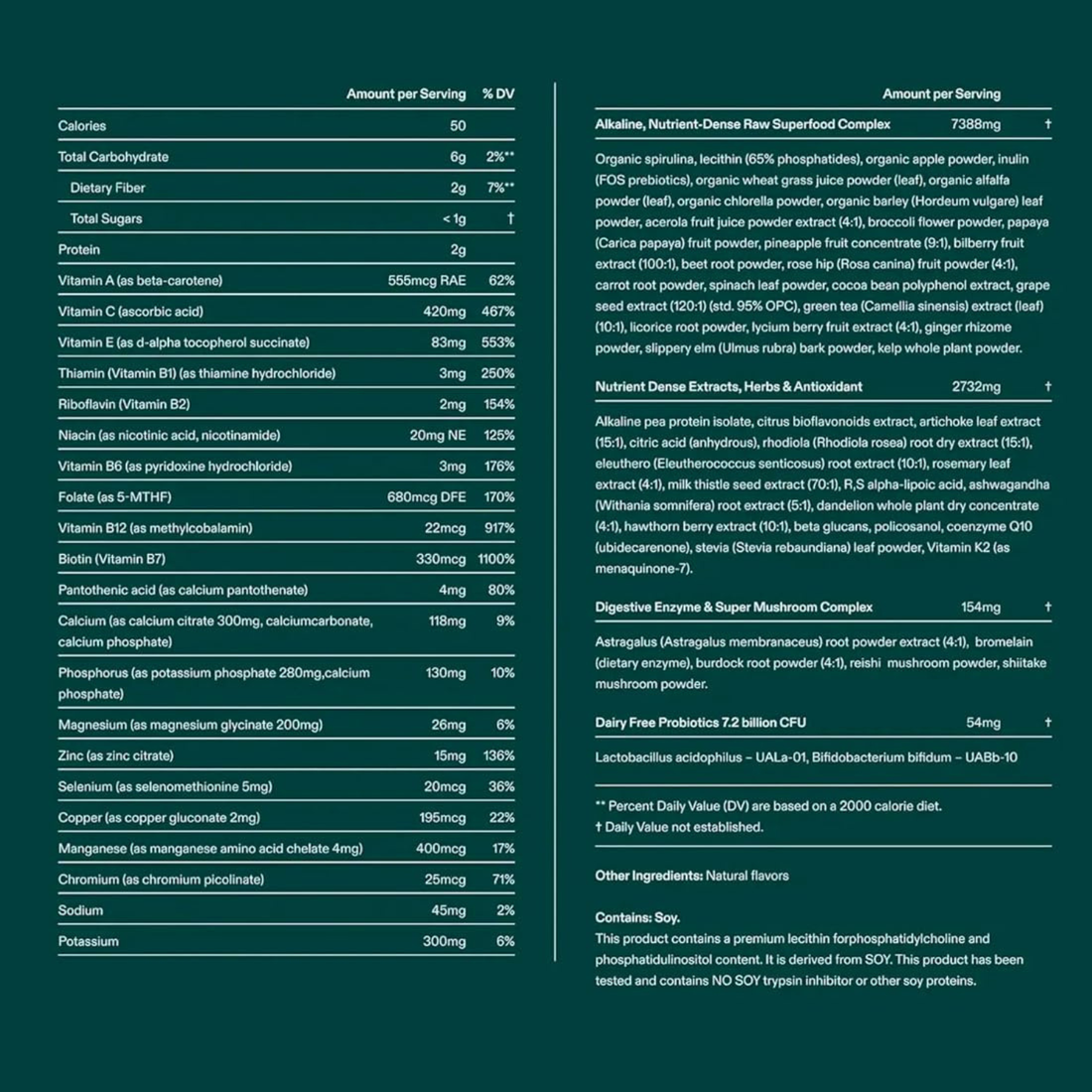 AG1 Greens Daily Multivitamin Nutrition Powder Supplement 12.7 fl oz - 1 Month Supply