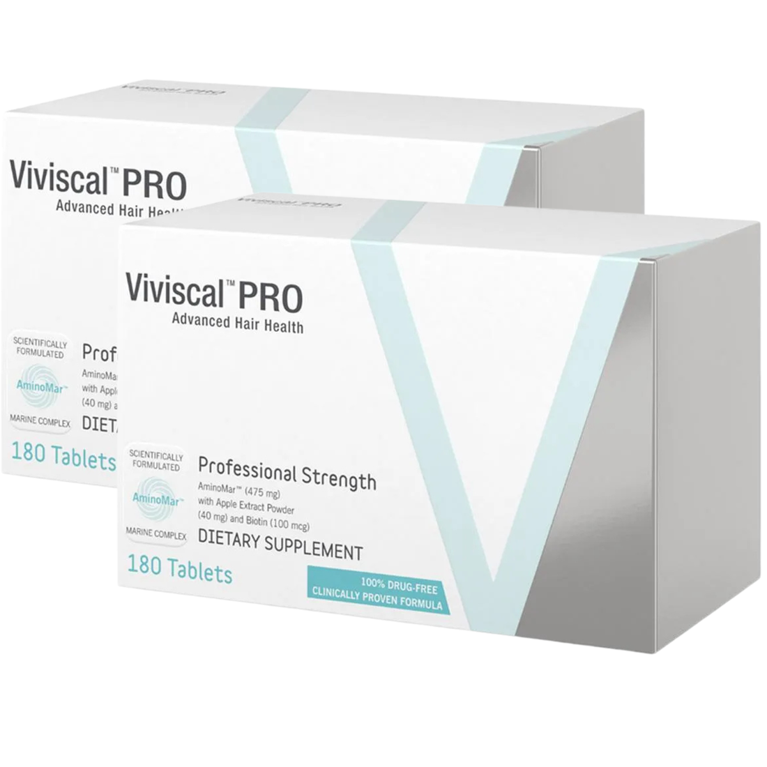 Viviscal Pro Advanced Hair Growth Support Supplement 180 Tablets (Pack of 2)