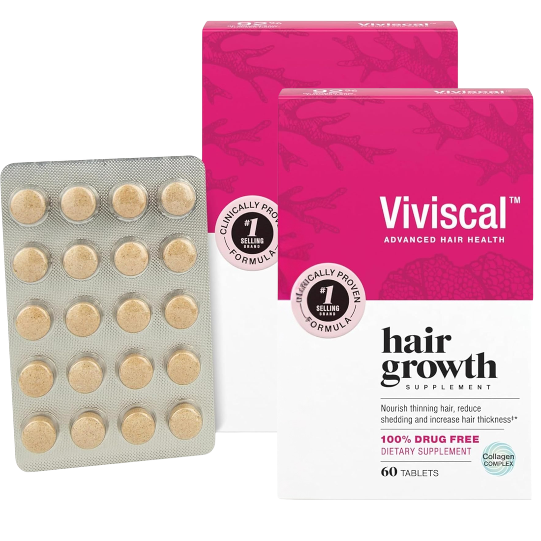 Viviscal Advanced Hair Growth Supplements for Women 60 Tablets (2-Pack)